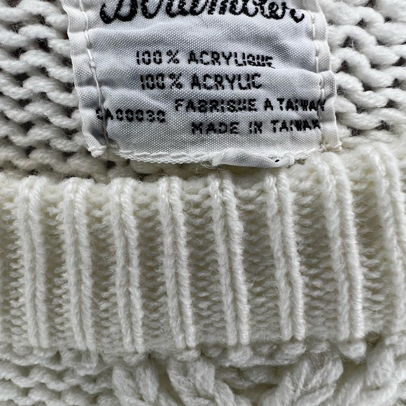 Vintage white cable knit sweater - Picture 3 of 3